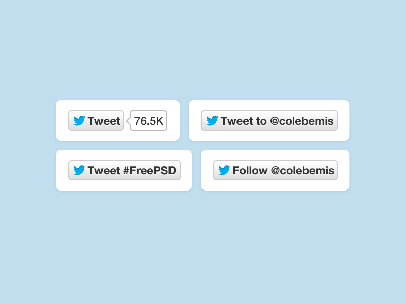 twitter follow button psd