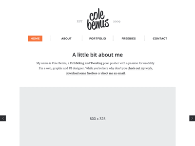 Personal Site Sneak Peek colebemis logo portfolio