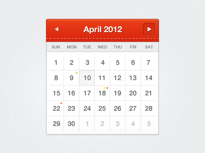 Calendar calendar ui