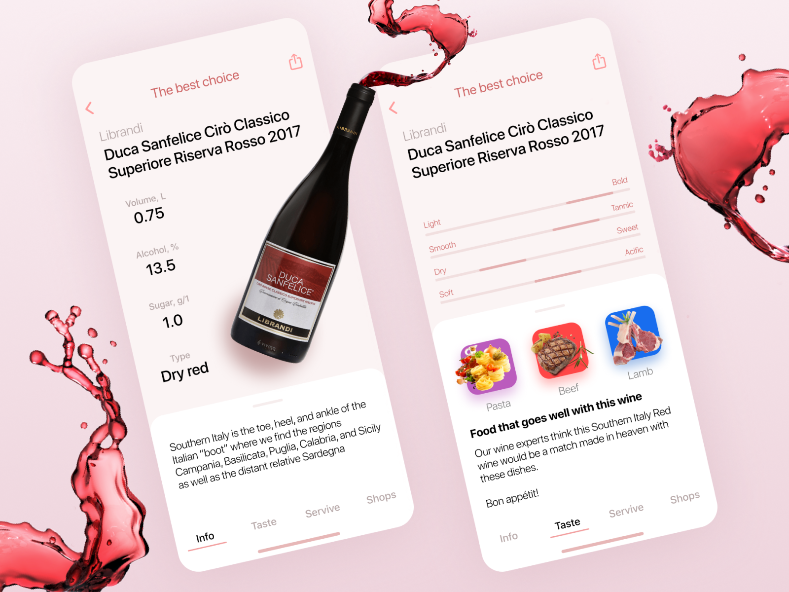 Concept wine app 🍷 by Anastasiya Vorontsova on Dribbble