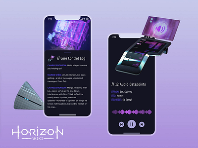 Horizon Zero Dawn - Horizon Wiki - Concept💫 app design horizon horizon zero dawn mobile ps4 ps5 sony sony playstation ui