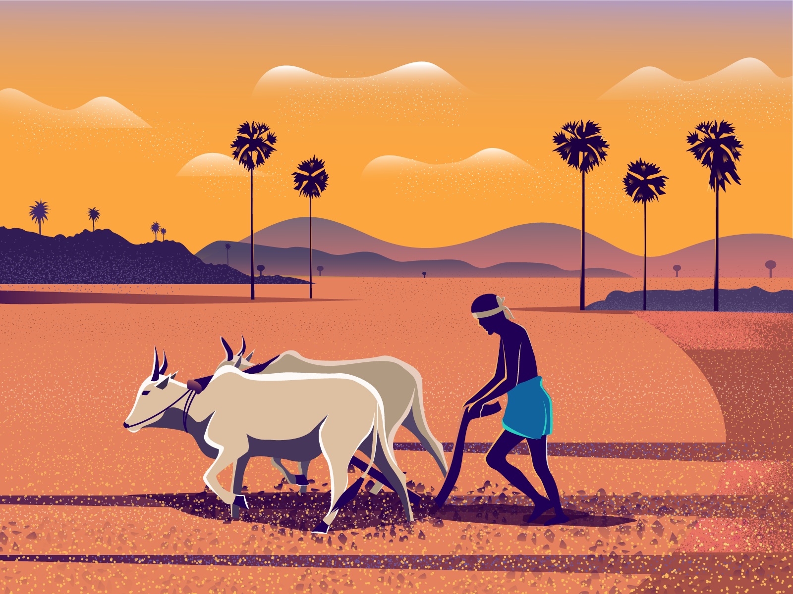 Cultivating Land By Partho Mondal On Dribbble 