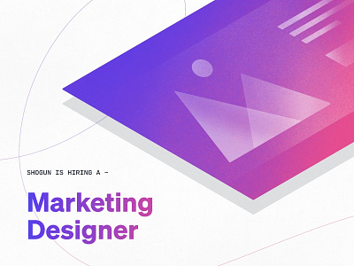 Hiring Marketing Designer ads designer ecommerce ecommerce app hiring marketing shogun social