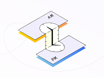 Async Scheduling Illustration async branding illustration procreate remote work scheduling shogun time zones work from home