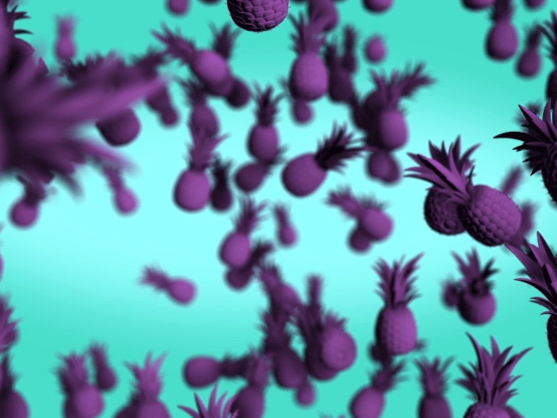 Pineapples! 3d animation fancy fruit pineapple