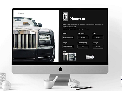 Rolls Royce Concept Menu - Prototype adobe xd aftereffects animation designer premium mockup product design prototype prototype animation typography ui ux designer ux designer