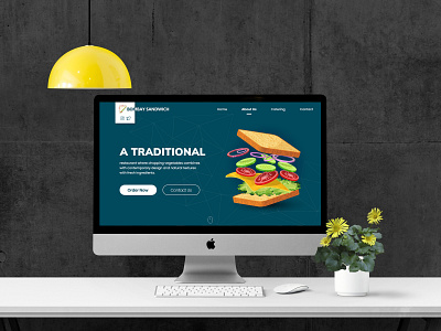 Sandwich Landing page adobe xd cta button designer food food app hero banner india indian mockup premium mockup sandwich traditional ui ux designer ux designer webdesign