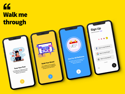 Walk through - Sign Up brand design card design cards lottiefiles mobile mockup premium mockup sign in sign up signup token tokens typography ui ux designer visual design walk walking walkthrough walkthroughs