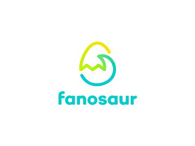 Fanosaur brand dinosaur dinosaurus egg fun logo logo challenge logodesign nature tail