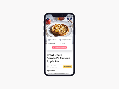 Recipe View - Cooking App app app design design food app food app ui food apps meal planner membership app mobile mobile app mobile app design mobile app development mobile application mobile design mobile ui recipe app ui design