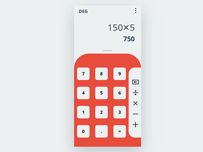 Calculator UI design : #DailyUI 004