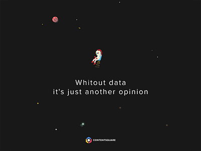 Without data it's just another opinion illustration illustrator space