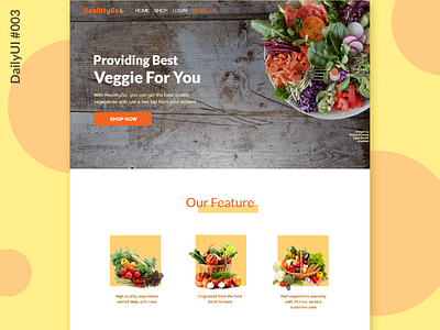 Daily UI 003 Landing Page - Web