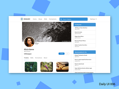 Daily UI 006 Profile Page - Web