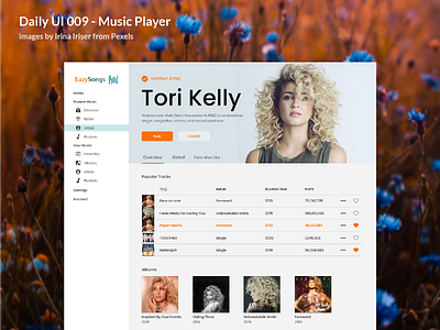 Daily UI 009 - Music Player Web