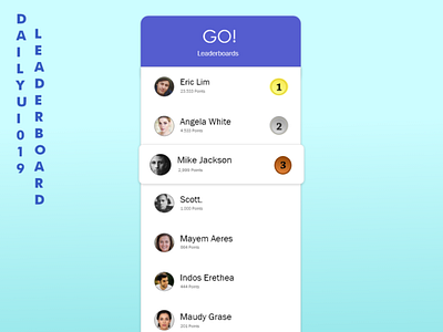 Daily UI 019 Leaderboard