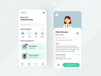 Doctor Booking App Exploration booking app dailyui doctor doctor appointment health app healthcare modern ui user interface design