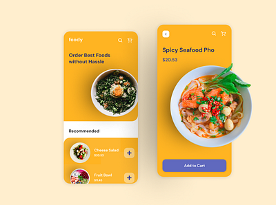 Foody - Food Delivery App daily ui dailyui delicious food delivery app food delivery app meal online delivery salad ui