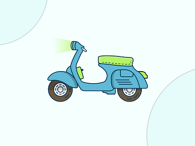 Motorbike Flat Illustration