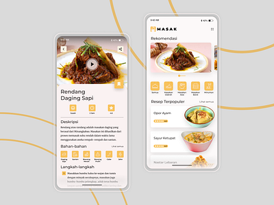 MASAK | Recipe Food Apps app design design dribbble dribbble best shot figma food masak mobile recipe app soft ui ui ui design uiux ux ux design