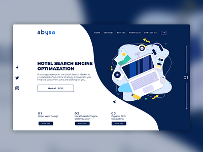 Abysa Hotel Internet Marketing Web agency agency website design desktop hotel interaction design internet marketing ui ui design uidesigner uiux user experience user inteface ux ux design website