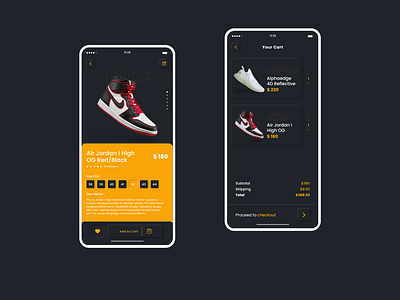 Kicks - Sneakers App Dark UI Neumorphism