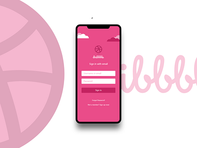 Hello Dribbble! app app ui design dribbble illustration login screen ui ux vector