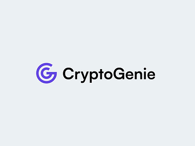 CryptoGenie Logotype ai animation animation branding artificail intelligence bitcoin blockchain coin crypto crypto wallet finance logo mobile nft product tranding ui ux web