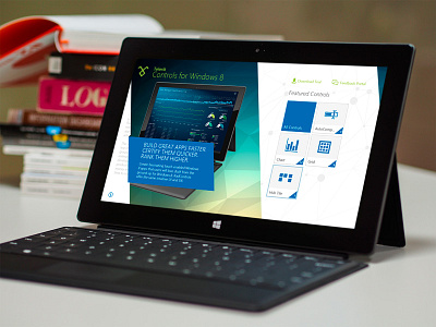 Windows 8 UI controls presentation application app application controls design flat interface ui ux win rt