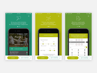 iPlayMe2 - Onboarding app interface design onboarding tenis ui ui design ux design