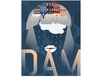 October in Amsterdam abstract design amsterdam de pijp draw graphicdesign illustration illustrator rain vector