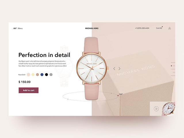 Michael Kors concept card watches by Viktoria Dariash on Dribbble