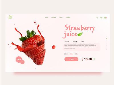 Strawberry juice concept