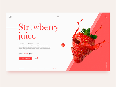 Strawberry juice concept