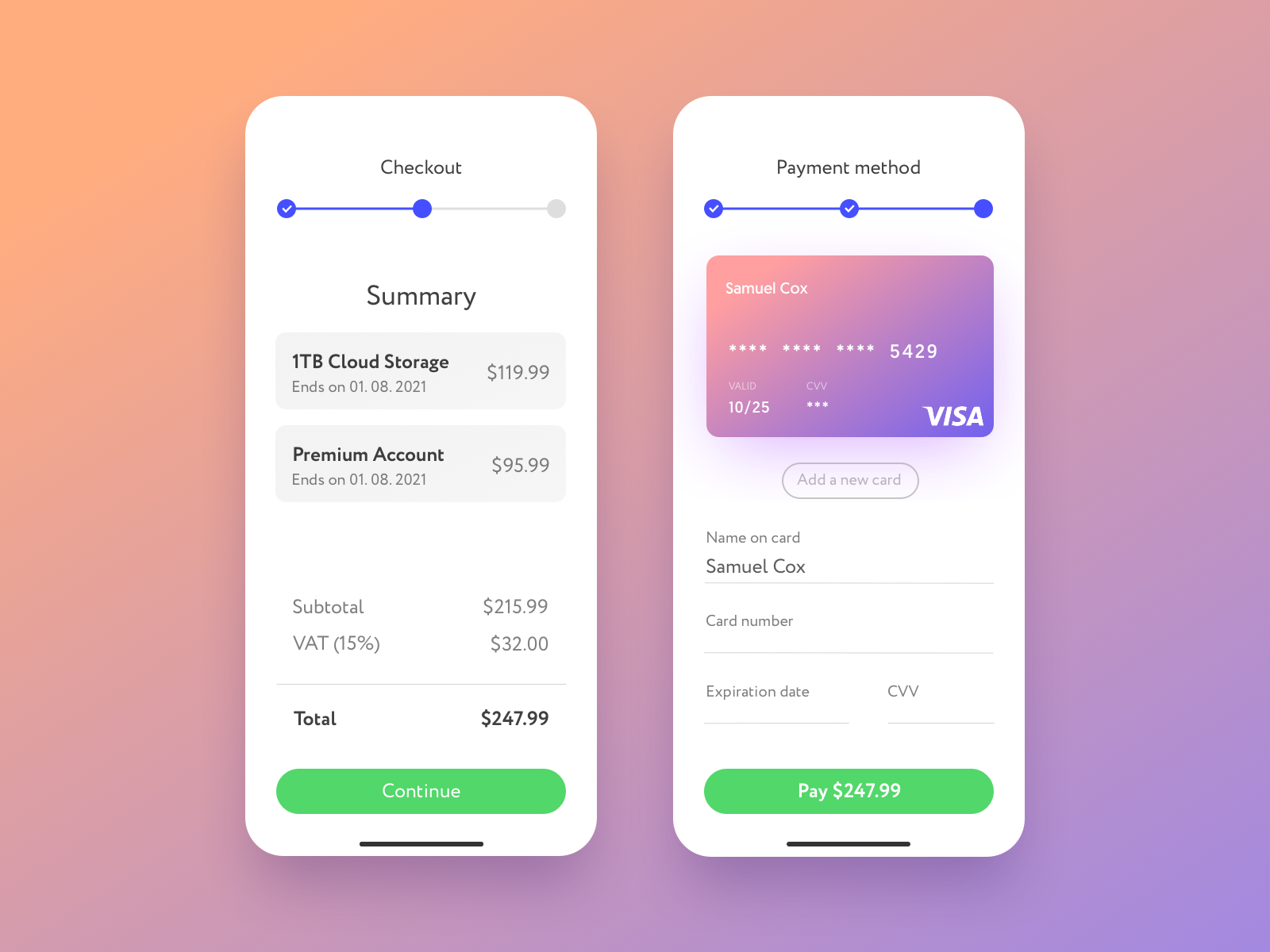 Credit Card Checkout — Daily Ui 2 By Sebastian Appel On Dribbble 6459