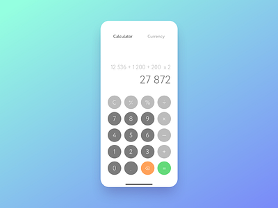 Calculator — Daily UI 4 app calculator currency dailyui dailyui 004 design ios math mobile app design ui ux
