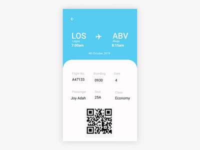 DailyUI #024 Boarding Pass dailyui app designer