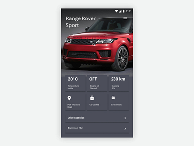 DailyUI #034 #Car Interface dailyui app designer