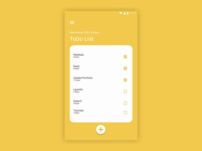 DailyUI #042 #ToDo List dailyui app designer