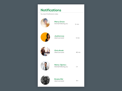 DailyUI #047 #Activity Feed dailyui app designer