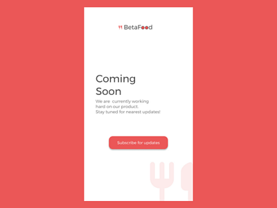 DailyUI #048 #Coming Soon dailyui app designer