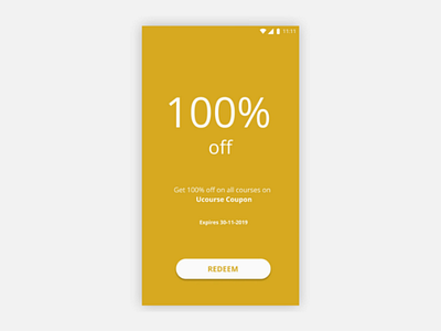 DailyUI #061 #Redeem Coupon dailyui app designer