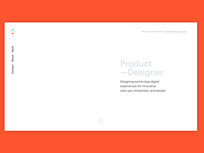Portfolio Revamp designer homepage infinite portfolio product scroll ui ux