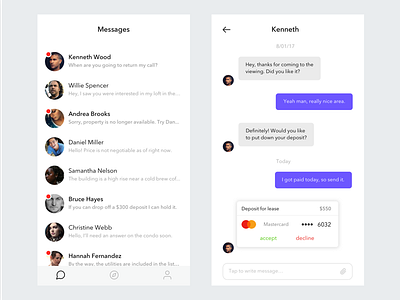 Messaging Feature app design ios message messaging product send ui ux