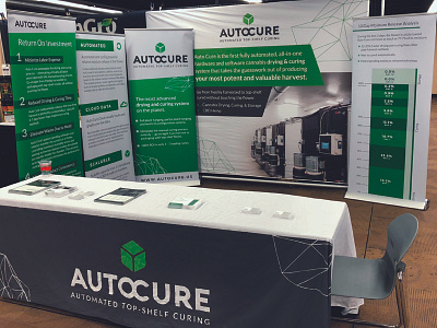 Auto Cure trade show booth banner booth design print trade show