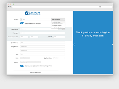 WIP - new payment page angularjs charity clean flat javascript js layout payment site ui ux wip