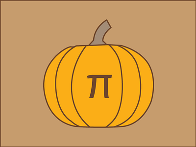 Pumpkin Pi autumn fall flat halloween illustration orange pi pie pumpkin tasty thanksgiving vector
