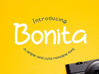 Bonita - Free simple cute monoline font font font family free font free fonts typeface typefaces typogaphy typography