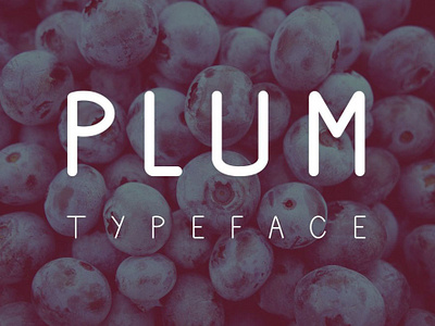 Plum - free simple uppercase typeface
