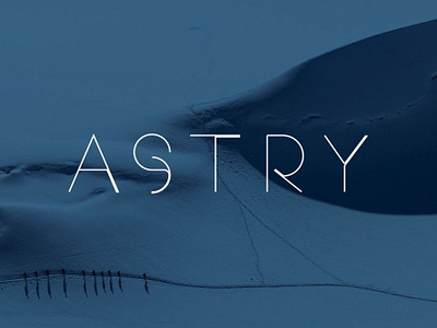 Astry - free uppercase only letters typeface